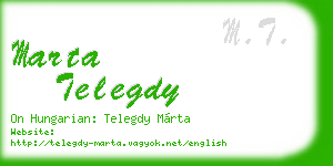 marta telegdy business card